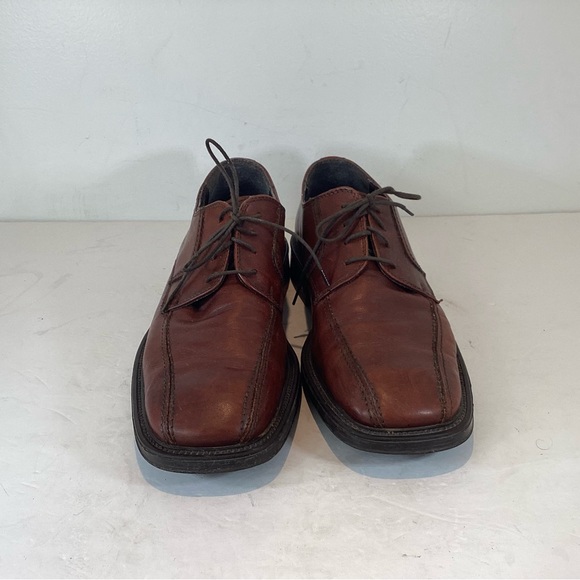 UNLISTED BY KENNETH COLE BROWN LEATHER APRON TOE OXFORD EUC SZ 11 - Picture 6 of 10